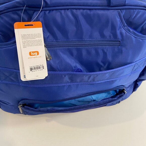 Lug Tuk Tuk Quilted Blue Nylon Carryall or Diaper Bag With Multiple Pockets & Ad - Picture 5 of 10